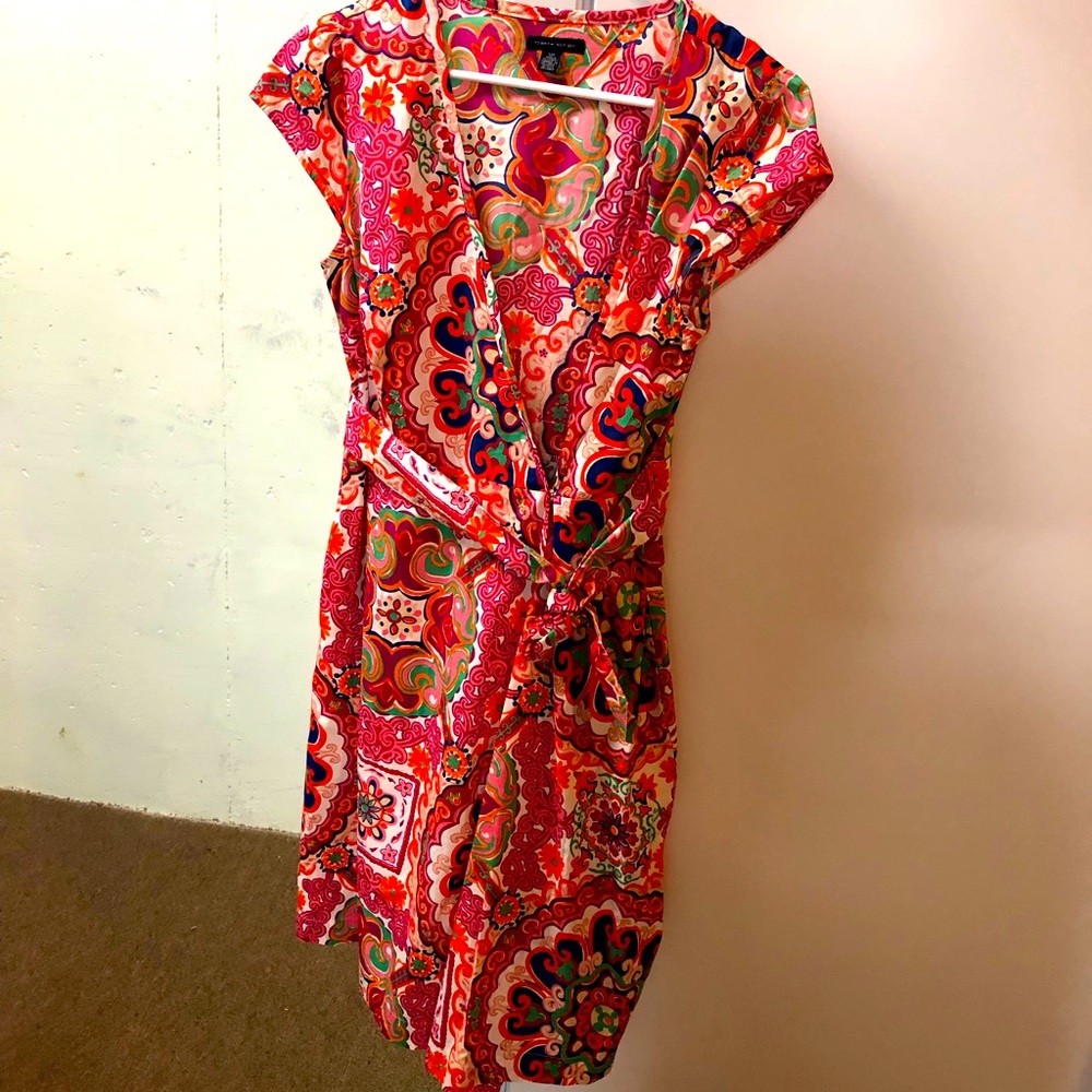 Colorful TOMMY HILFIGER Cotton Spandex Beach Coverup   Size S